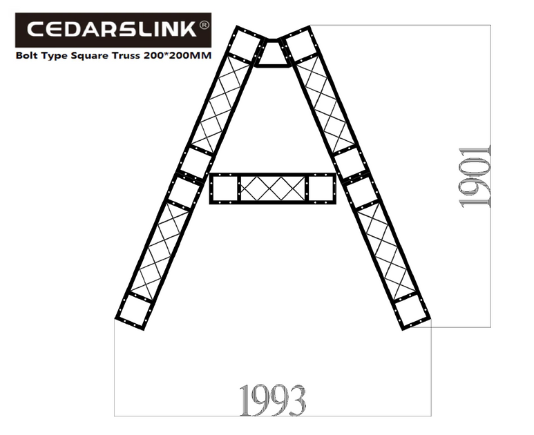 CedarsLink 1.64Ft 3-Way T-Junction Square Trussing Section... CedarsLink 1.64Ft 3-Way T-Junction Square Trussing Section...