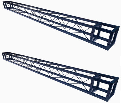 Two (2) LK-20300 3M 9.84 ft. Square 8"x8" Black Trussing Box Truss Section Bolted