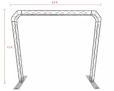 Metal Triangle Truss Arch Kit 8.5ft Wide 7.5ft High Portable DJ Lighting System