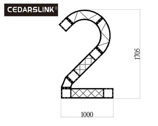Cedarslink 2-Shaped Bolt Square Truss
