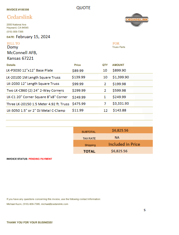 RIVO, DOMY S JR TSgt USAF AMC 722 AMXS/MXAS Purchase