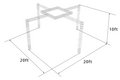 Trade Show Booth Trusses DJ Stage 20ftx20ftx10ft Aluminum Box Truss Exhibition
