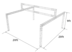 Trade Show Booth Trusses DJ Stage 20ftx20ftx9ft Aluminum Box Truss Exhibition