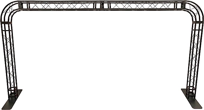 BLACK TRUSS ROUNDED ARCH KIT 16.5 FT Width 8.7 Ft Height Mobile Portable DJ Lighting System