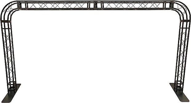 BLACK TRUSS ROUNDED ARCH KIT 16.5 FT Width 8.7 Ft Height Mobile Portable DJ Lighting System