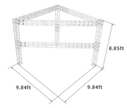 Trade Show Booth Trusses DJ Stage 9.8ftx9.8ftx9ft Aluminum Box Truss Exhibition