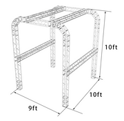 Trade Show Booth Trusses DJ Stage 9ftx10ftx10ft Aluminum Box Truss Exhibition