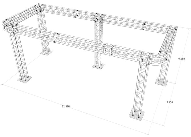 9.2 ft. High x 22.5 ft. Width x 9.2 ft. Length Arch Truss