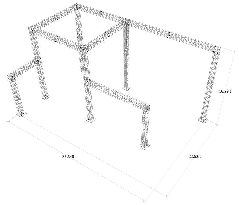 18.3 ft. High x 35.6 ft. Width x 22.5 ft. Length Arch Truss