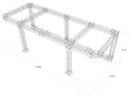 9.2 ft. High x 29.1 ft. Width x 10.8 ft. Length Arch Truss