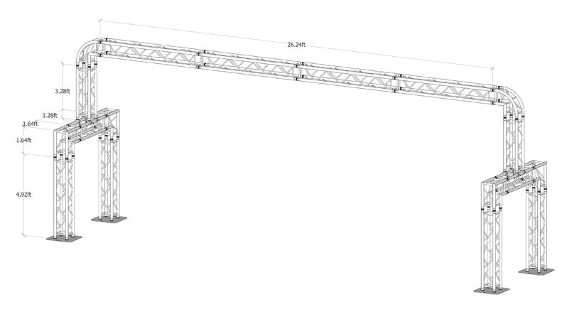 11.5 ft. High x 26.2 ft. Wide Arch Truss