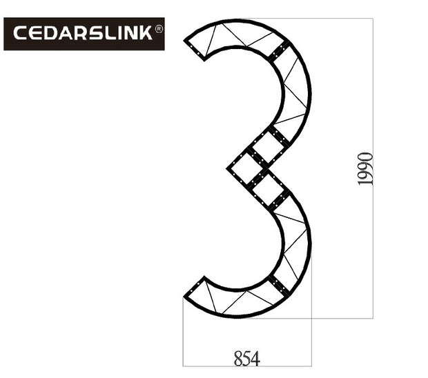 Cedarslink 3-Shaped Bolt Square Truss