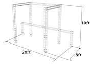Trade Show Booth Trusses DJ Stage 20ftx8ftx10ft Aluminum Box Truss Exhibition