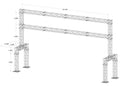 16.8 ft. High x 28.2 ft. Total Width Arch Truss