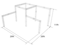 Trade Show Booth Trusses DJ Stage 20ftx20ftx11ft Aluminum Box Truss Exhibition