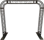 BLACK TRUSS ROUNDED ARCH KIT 10 FT Width 8.7 ft. Height Mobile Portable DJ Lighting System