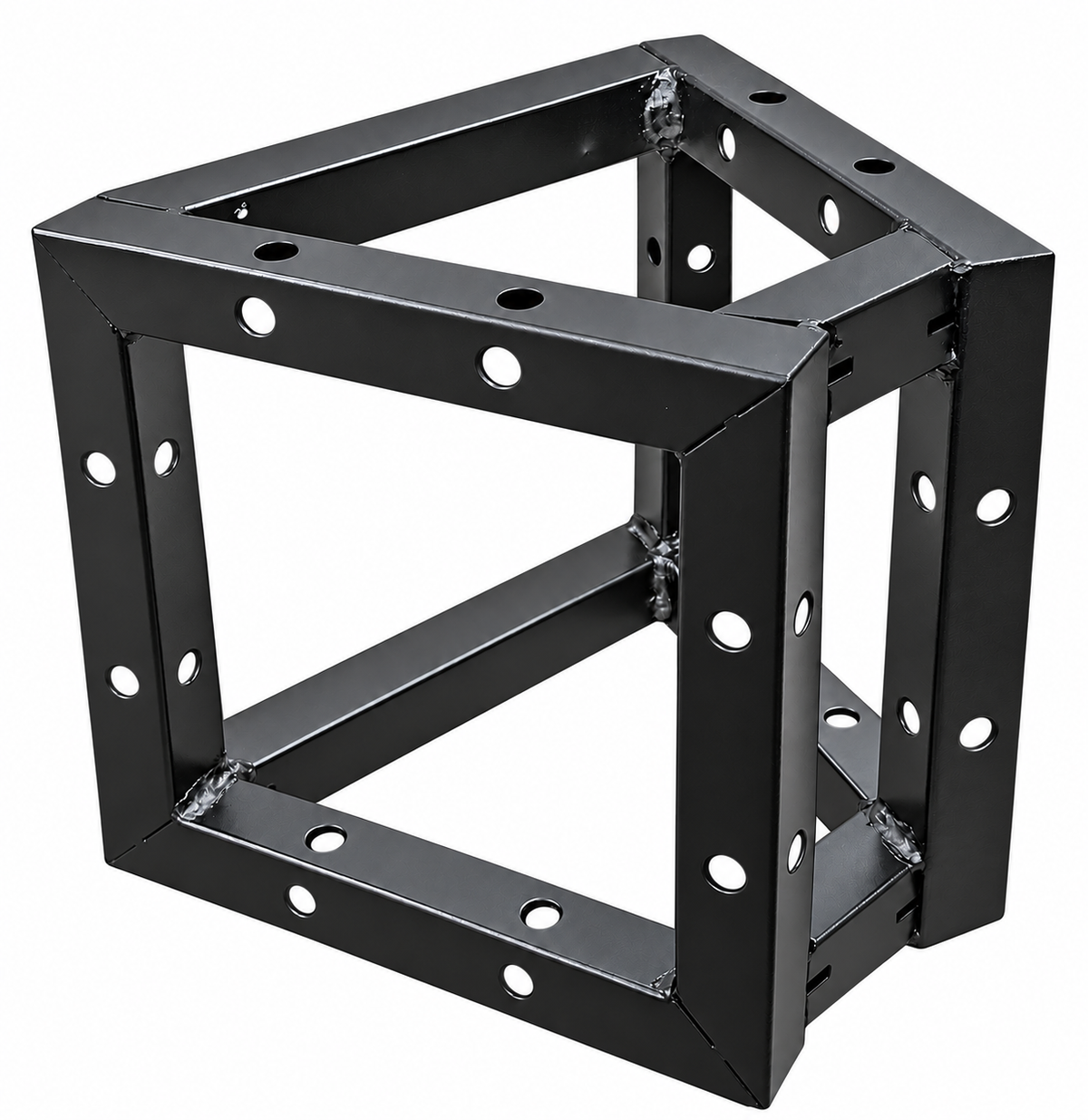 LK-D2045 45° Corner Section - 8" × 8" Black Bolt-Type Box Truss