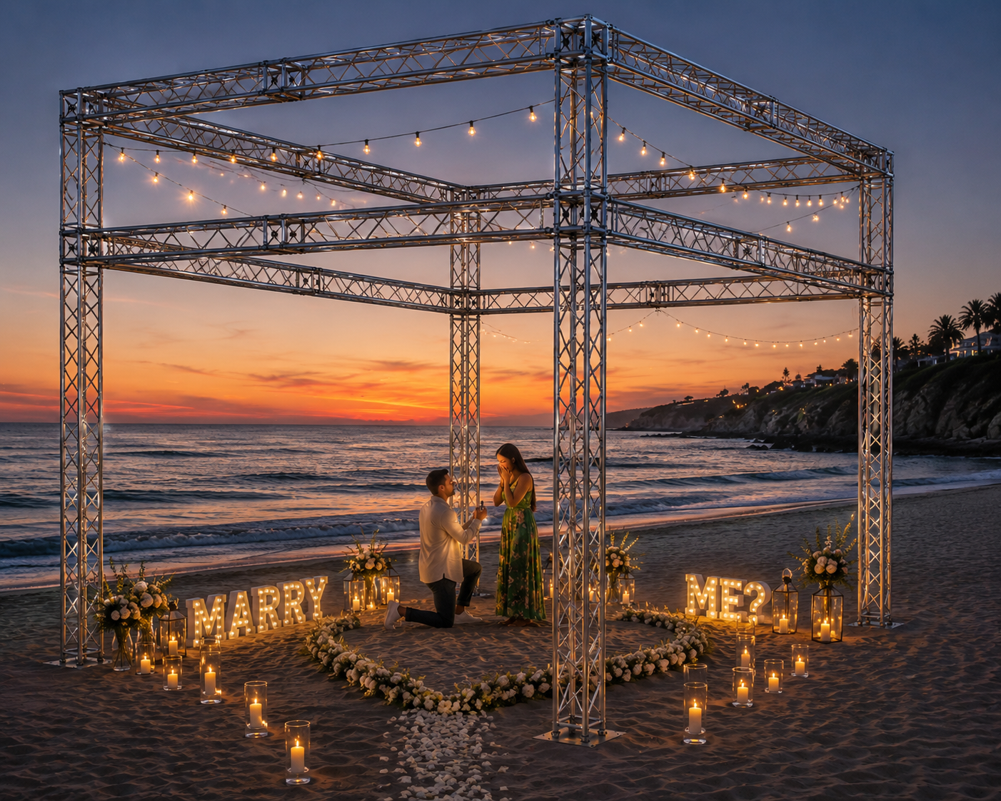 (RENTAL) 13.4 ft. High x 21.6 ft. Width x 18.3 ft. Length Arch Truss