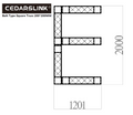 Cedarslink E-Shaped Bolt Square Truss