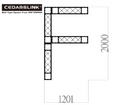Cedarslink F-Shaped Bolt Square Truss