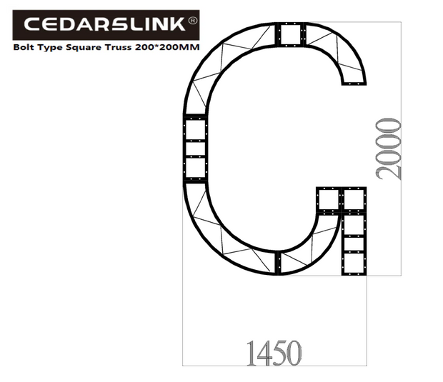 Cedarslink G-Shaped Bolt Square Truss
