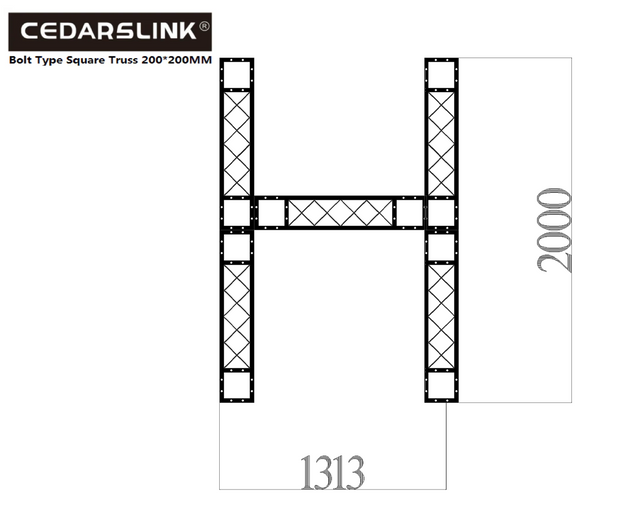 Cedarslink H-Shaped Bolt Square Truss