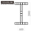 Cedarslink I-Shaped Bolt Square Truss