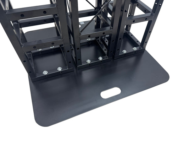 B200-2626-3P 26"x26" Aluminum Base Plate For 8"x"8" Black Bolt Truss Three Mounting Positions