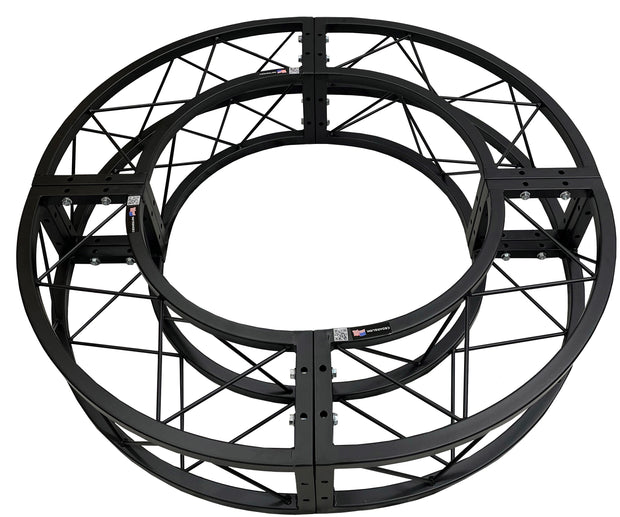 39" Diameter Circle Circular Black Square Truss 1" Square Piping 8" Width DJ PA