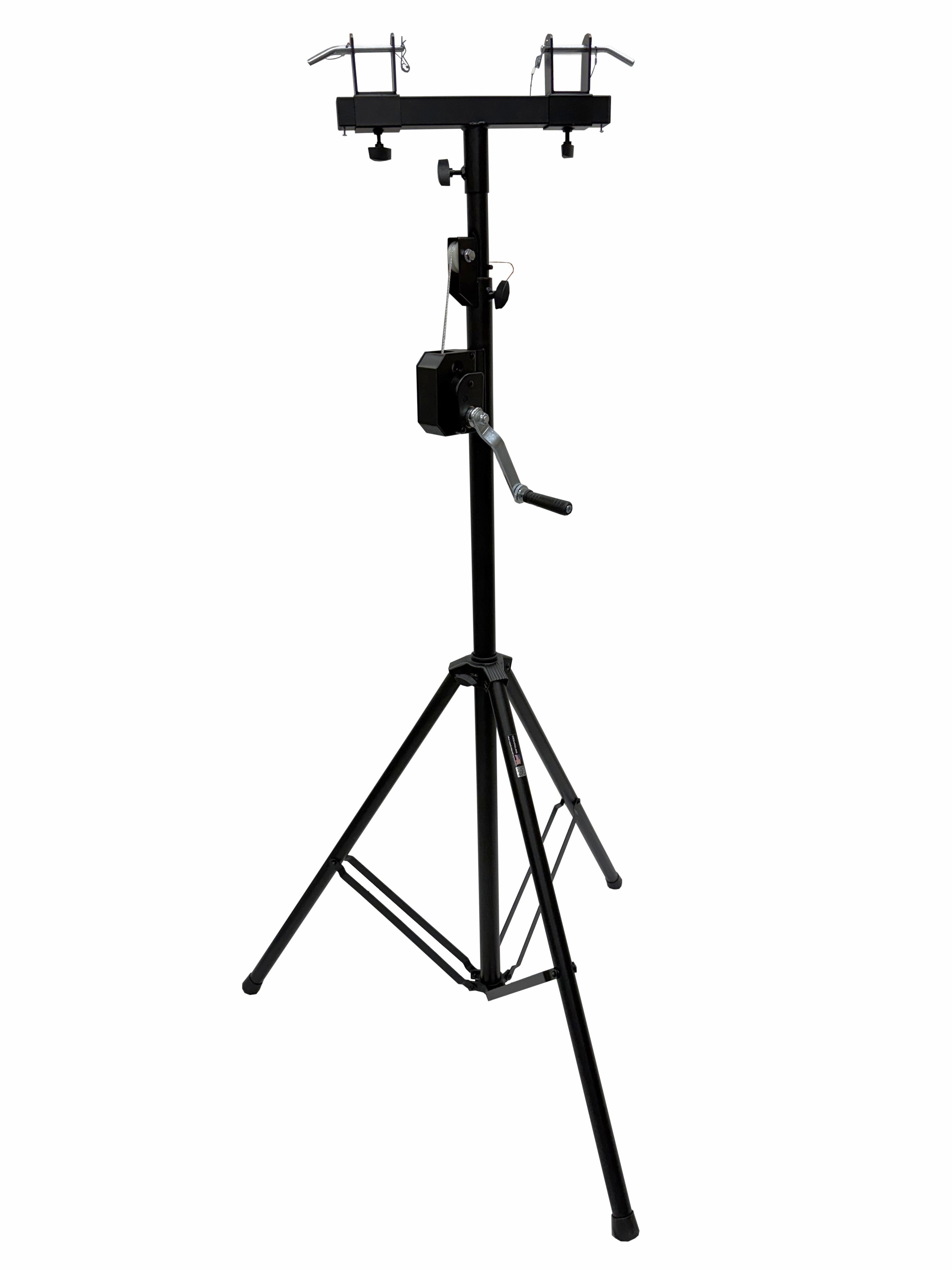 LK-T15 DJ Pro Lighting 10 Foot Crank Light Stand & Square Truss T-Bar Adapter