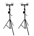(2) LK-T15 DJ Pro Lighting 10 Foot Crank Light Stand & (2) Square Truss T-Bar Adapter