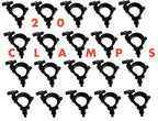 20PCS 2" Stage Par Light Black Clamps Hook Aluminum Alloy Truss O-Clamp Heavy Duty