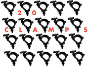 20PCS 2" Stage Par Light Black Clamps Hook Aluminum Alloy Truss O-Clamp Heavy Duty