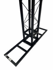 LK-3.2020B-Two (2) 11"x40" Flat Metal Frame Base For 8"x8" Black Trussing Bolted Box Truss