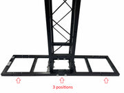 LK-3.2020B-Two (2) 11"x40" Flat Metal Frame Base For 8"x8" Black Trussing Bolted Box Truss