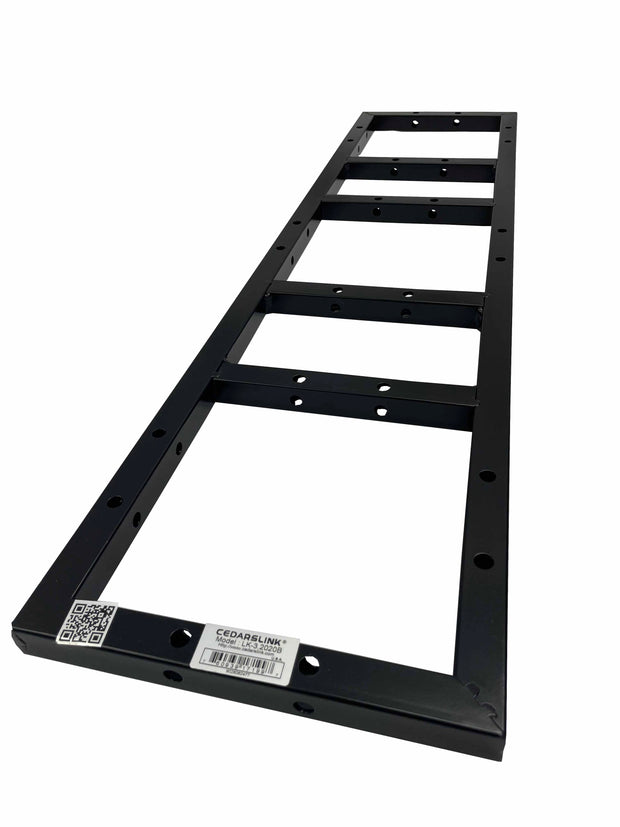 LK-3.2020B-Two (2) 11"x40" Flat Metal Frame Base For 8"x8" Black Trussing Bolted Box Truss