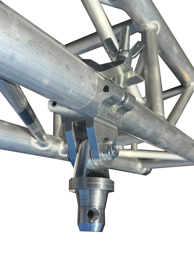 Rotating Clamp with Half Coupler Hinge Pin for Single 2" Tube Truss