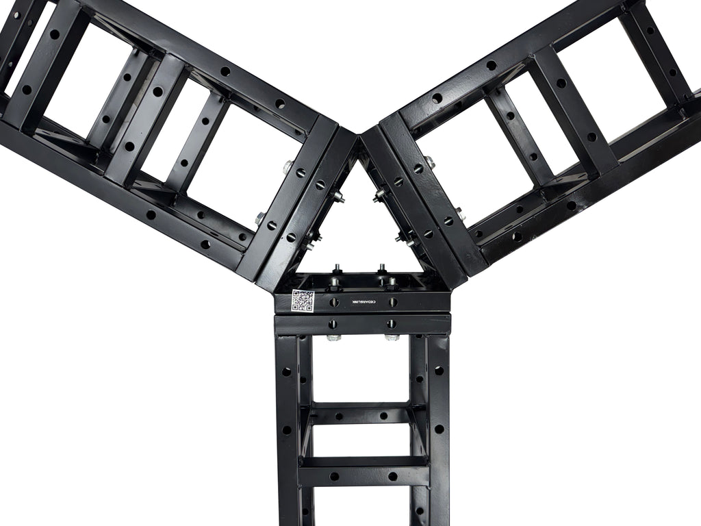 LK-20 TRIO 3-Way 60° Bolt Corner For Cedarslink DJ Light 8"X8" Square Trussing