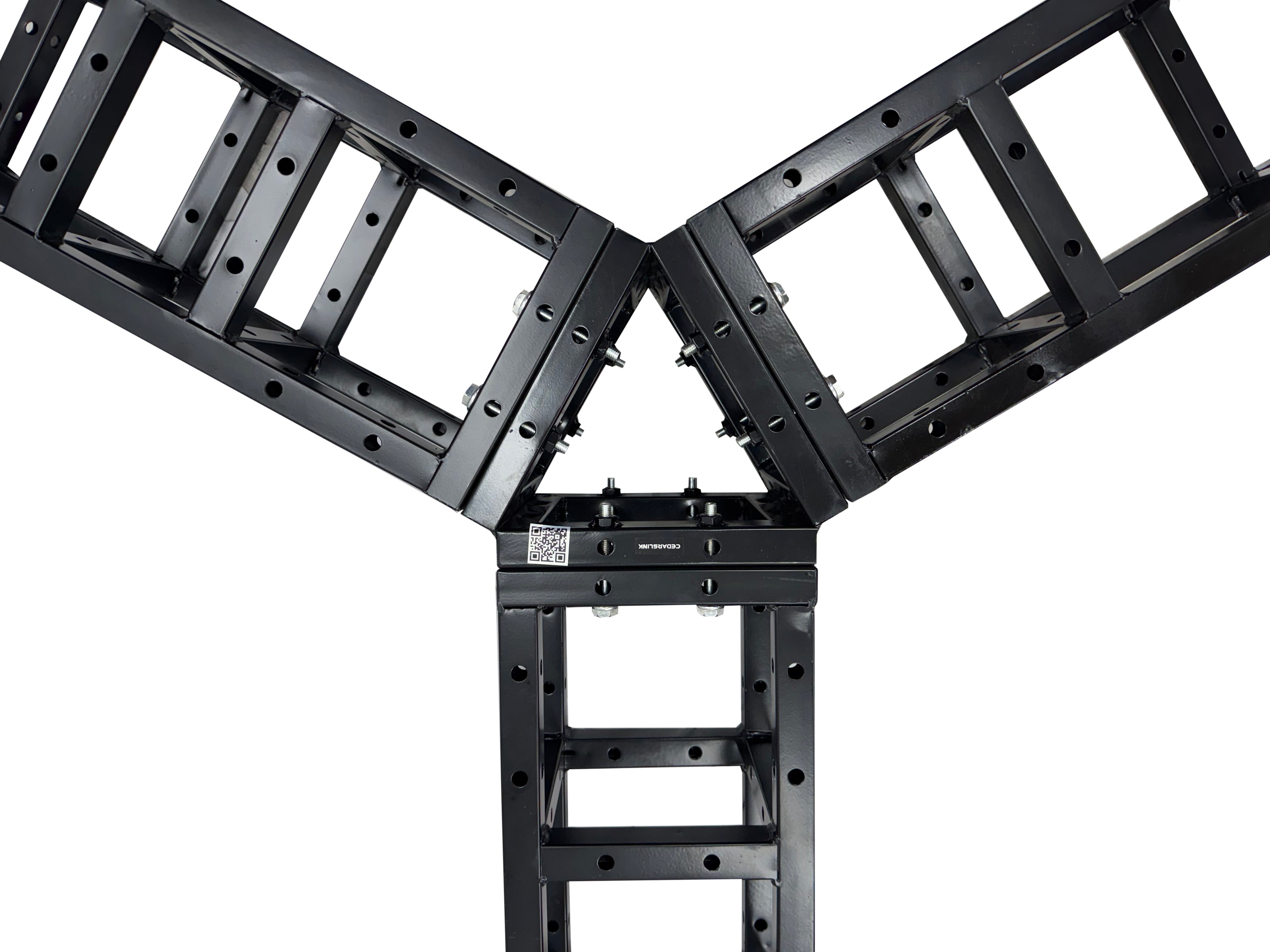 LK-20 TRIO 3-Way 60° Bolt Corner For Cedarslink DJ Light 8"X8" Square Trussing