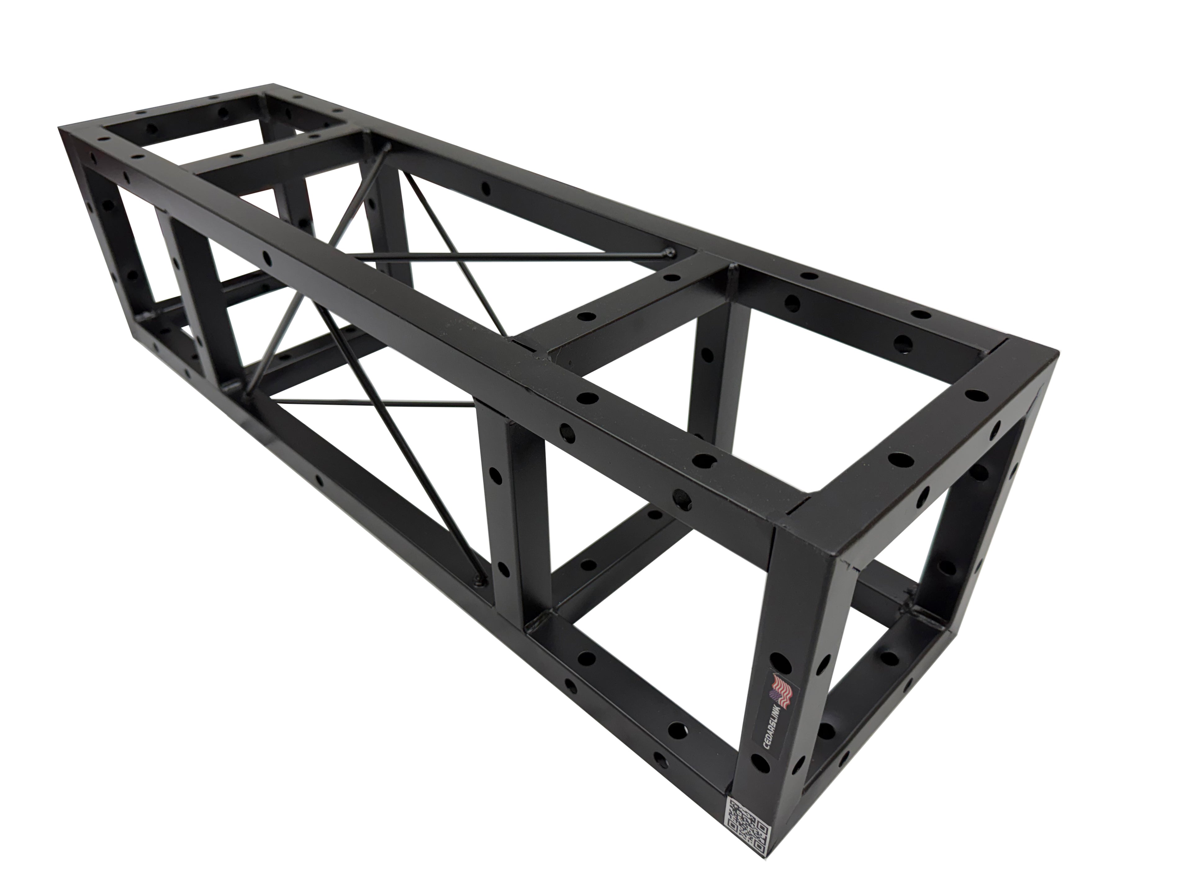LK-2075 30" Length Square 8"x8" Black Trussing Box Truss Section Bolt