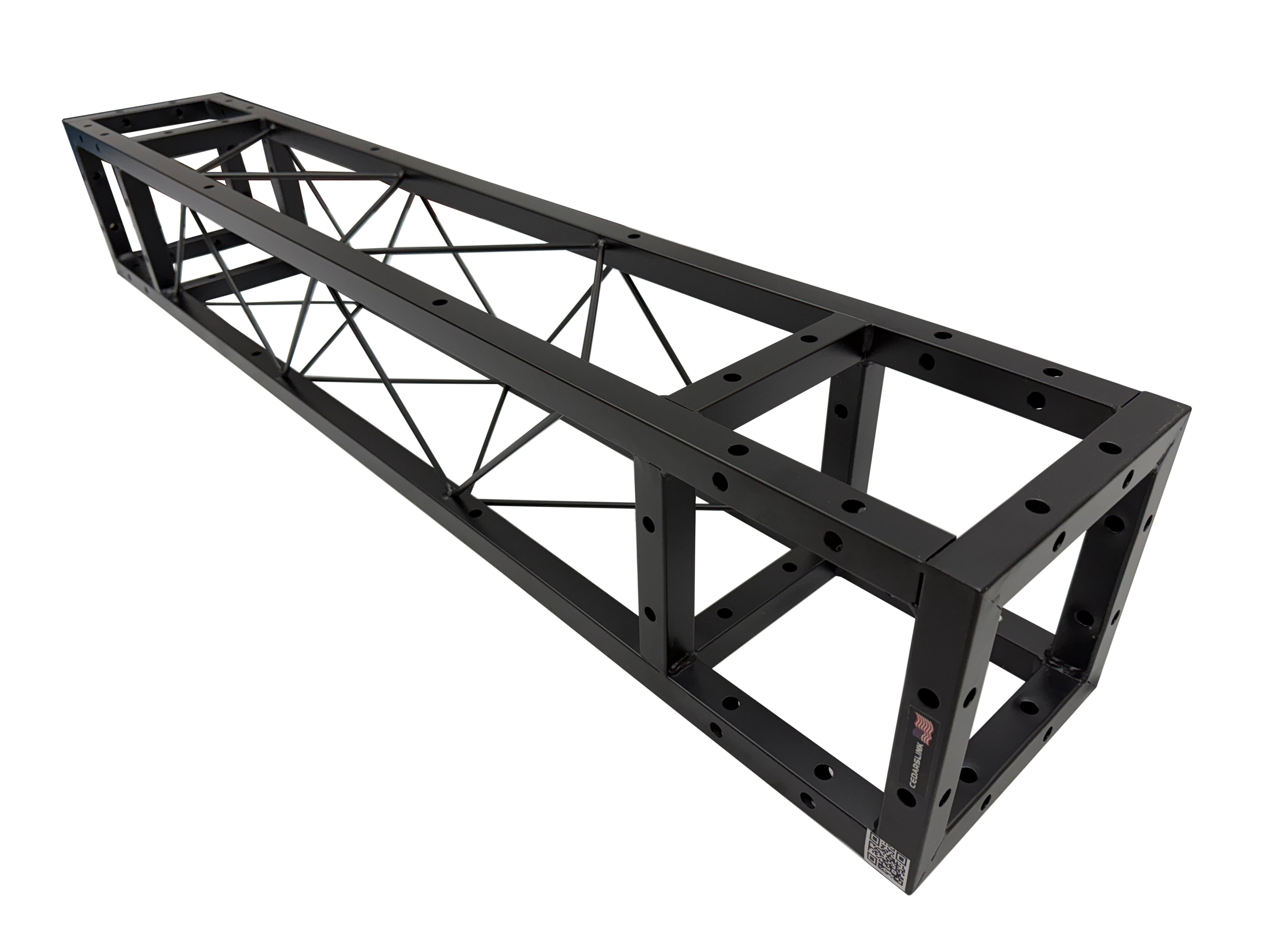 LK-20125 1.25M Length Square 8"x8" Black Trussing Box Truss Section Bolt