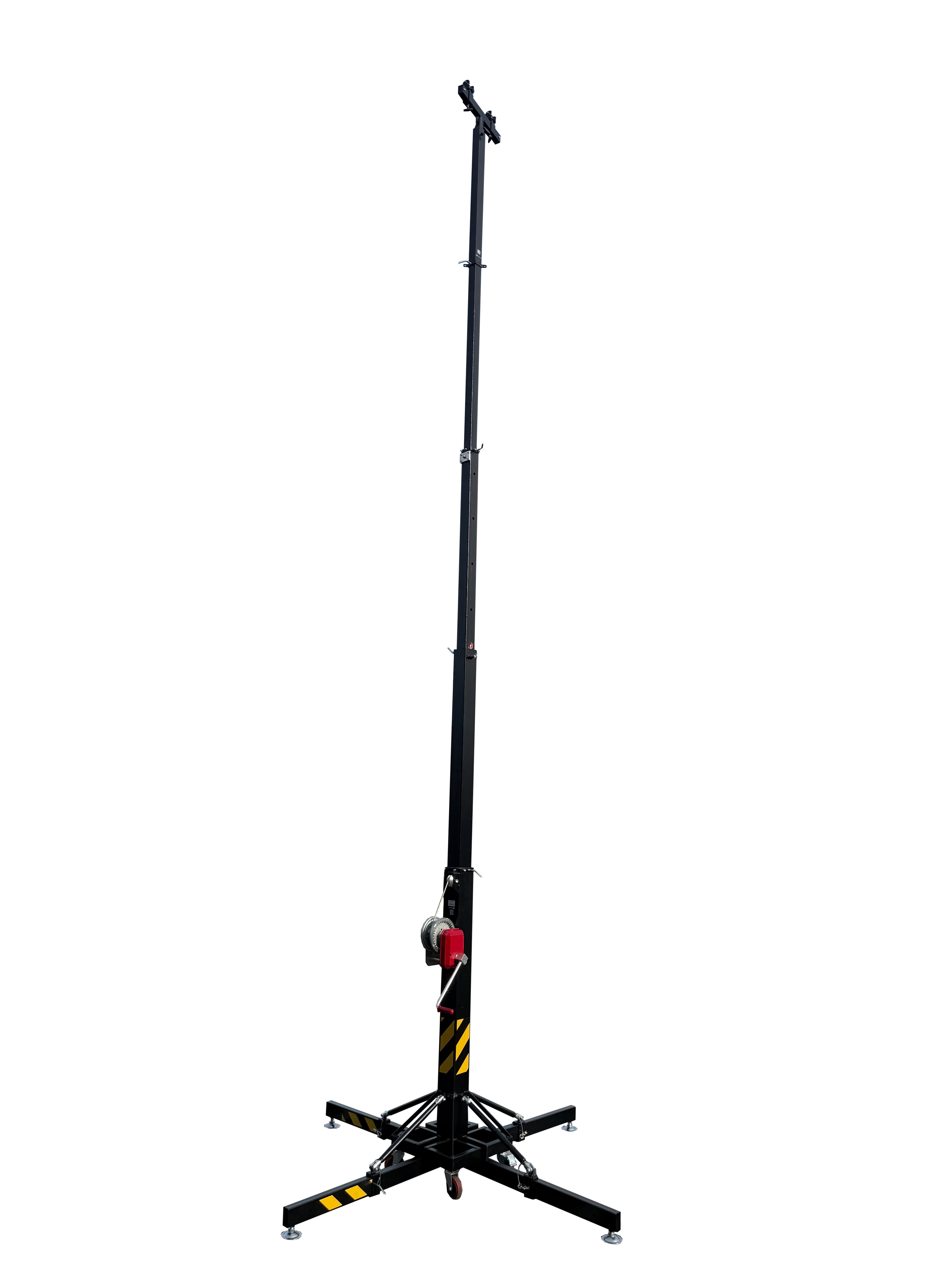 (2) Two 21Ft Ultra-Heavy Duty Tower Lifter Crank Lighting DJ Concert Stand W/Outriggers