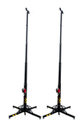 (2) Two 21Ft Ultra-Heavy Duty Tower Lifter Crank Lighting DJ Concert Stand W/Outriggers