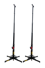 (2) Two 21Ft Ultra-Heavy Duty Tower Lifter Crank Lighting DJ Concert Stand W/Outriggers