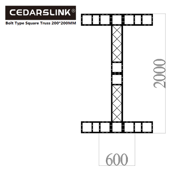 Cedarslink I-Shaped Bolt Square Truss