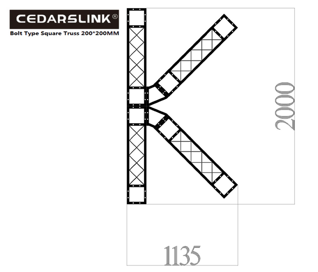 Cedarslink J-Shaped Bolt Square Truss