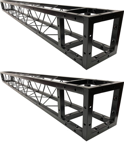 Two (2) LK-20250 2.5M 8.20 ft. Square 8"x8" Black Trussing Box Truss Section Bolted