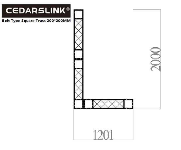 Cedarslink L-Shaped Bolt Square Truss