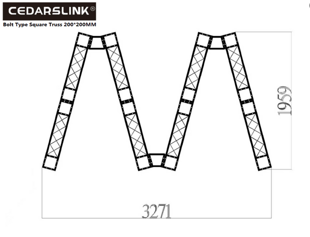 Cedarslink M-Shaped Bolt Square Truss