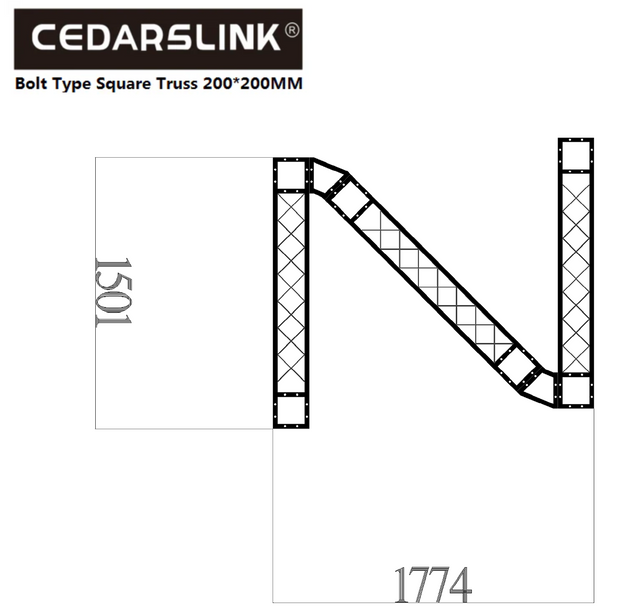 Cedarslink N-Shaped Bolt Square Truss